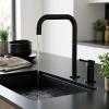 Pure.Sink Luxion 2-hole Matte Black Kitchen Faucet with U Spout PLX2HU-10